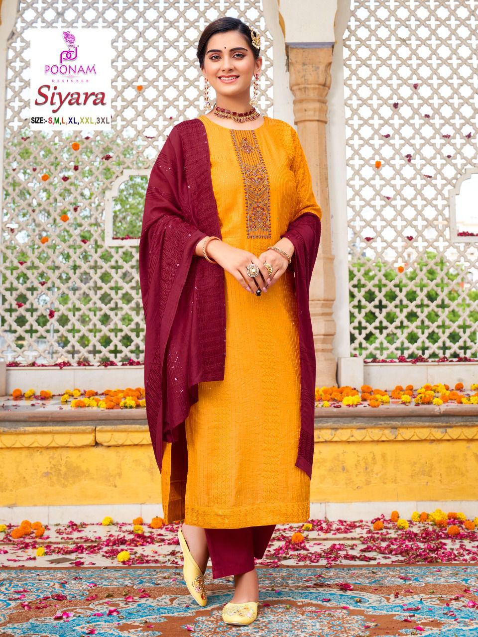 Poonam Siyara Heavy Festive Wear Wholesale Readymade Salwar Suit Catalog
